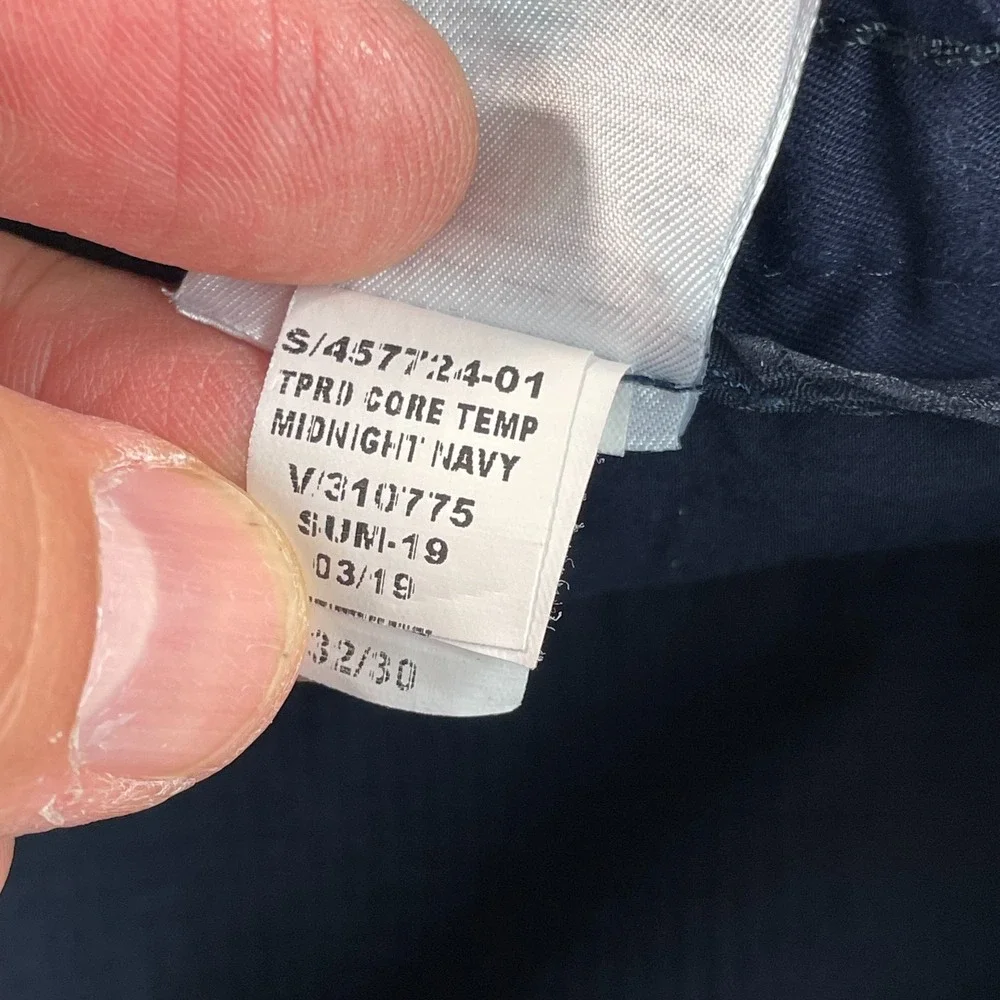 Banana Republic Core Temp Chino Pant 32x29 Midnight Navy Athletic Fit‎ Casual